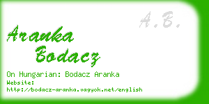 aranka bodacz business card